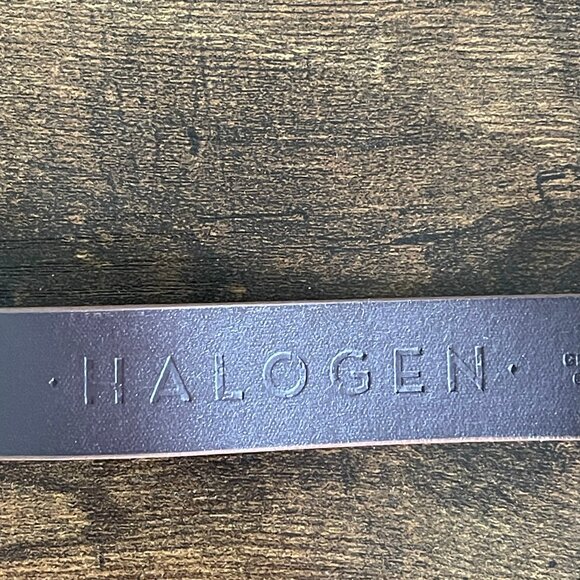 Halogen Women's Genuine Leather Belt Brown & Tan Gold Circle Buckle Size S - Picture 6 of 11